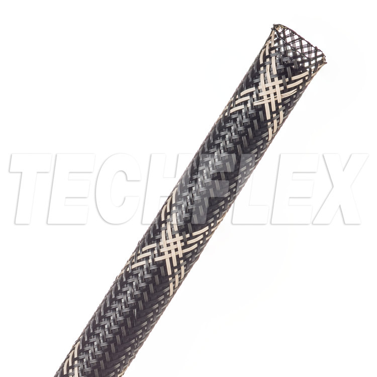 Flexo® PET - 3/8" - Black w/ Beige Tracer