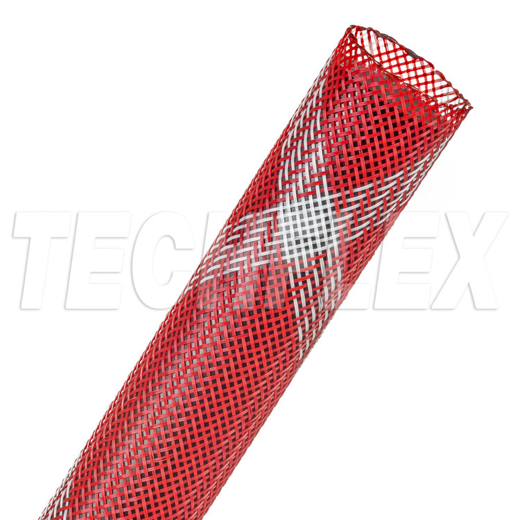 Flexo® PET - 1" - Red/White Tracer Spyder
