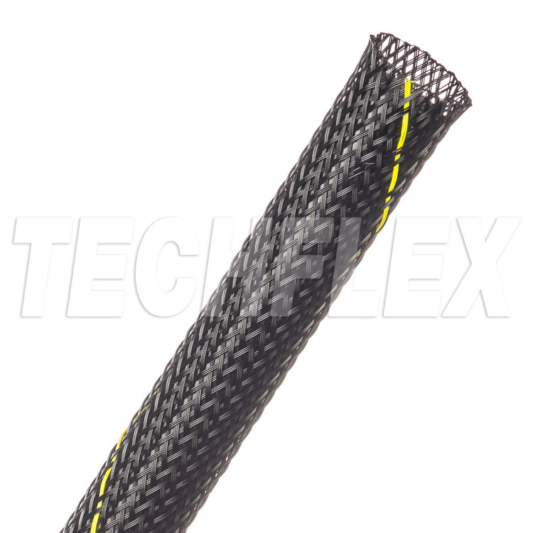 Flexo® PET - 5/8" - Uptown Yellow (Black w/ Yellow Tracer)