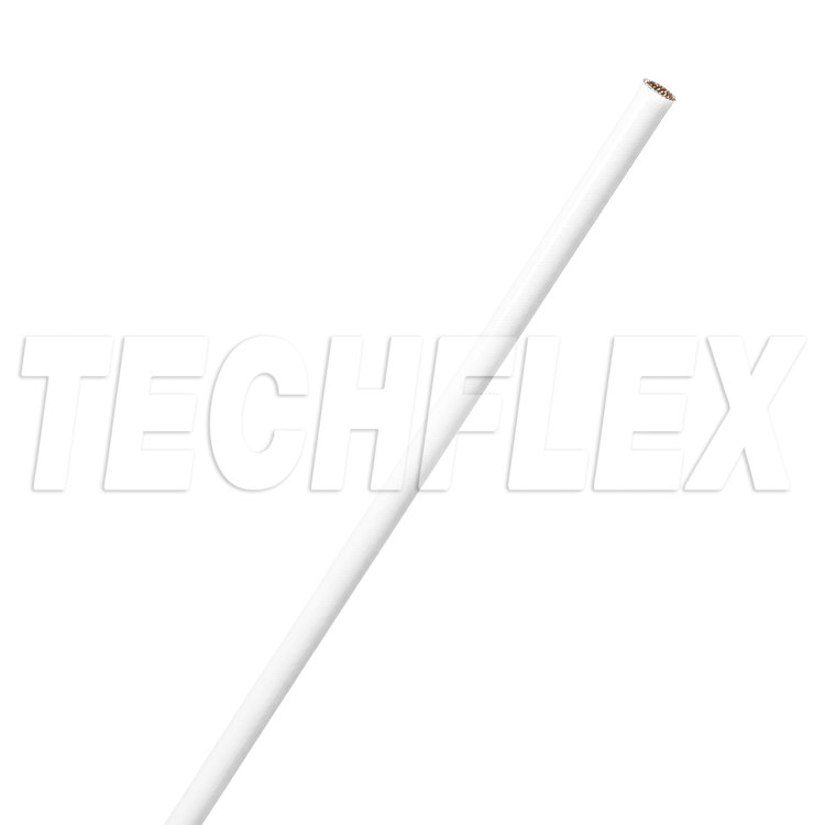 FR Silicone Flex Glass® - Grade C - Silicone Coated Fiberglass Sleeving - (4.22mm) 6 AWG - White