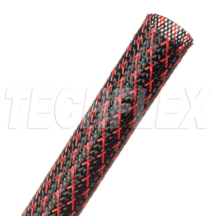 Flexo® PET - 3/4" - Black w/ Red Tracer