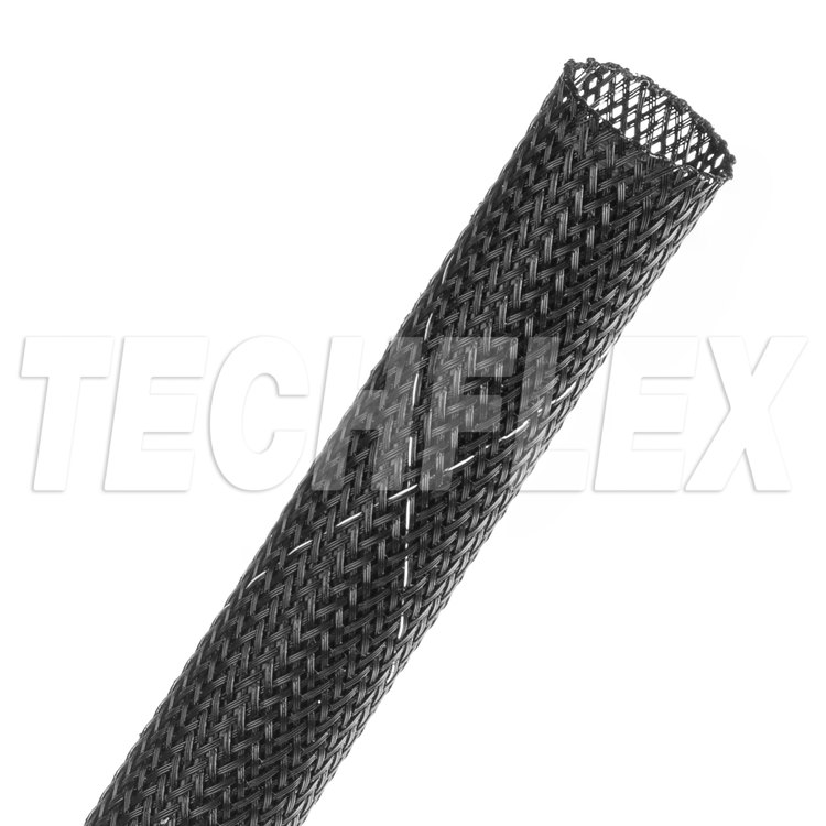 Flexo® FR Plus - 3/4" with coating - (Non Fray) -  Black with White Tracer