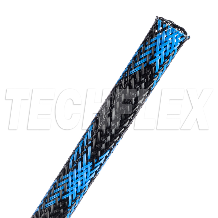 Flexo® PET - 3/8" Black with NEON BLUE Spyder tracer