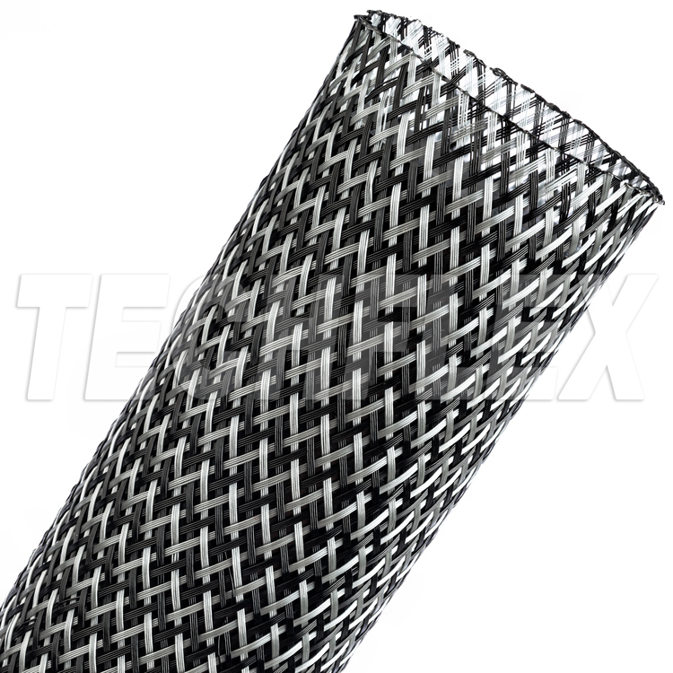 Flexo® PET Tight Weave™ - 1 3/4" Black/Platinum Gray