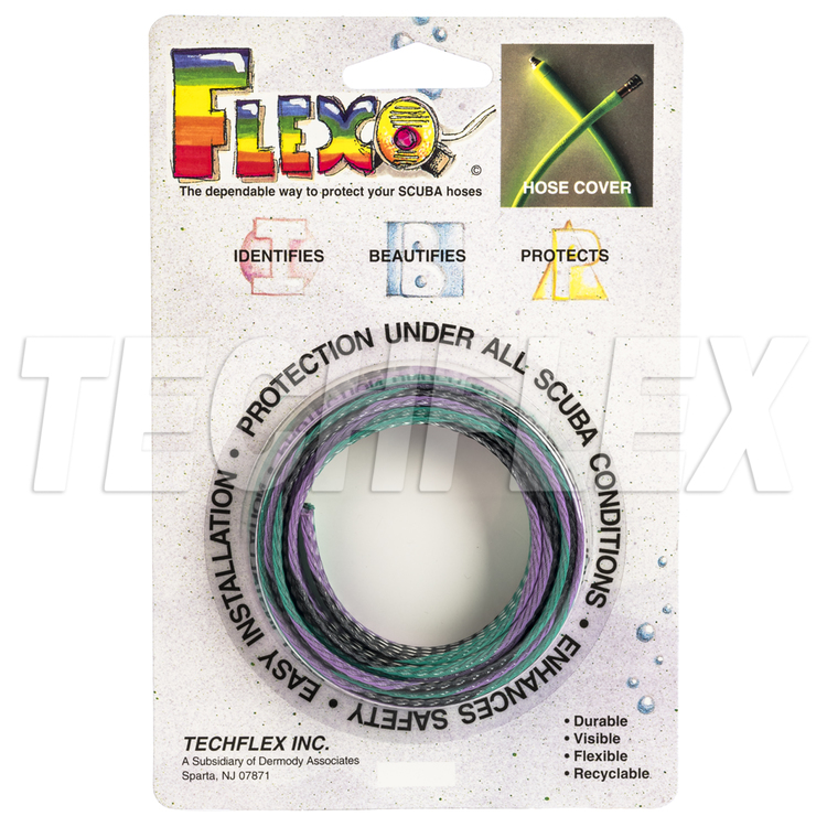 SCUBA Hose Cover - Twilight (Black/Green/Purple)